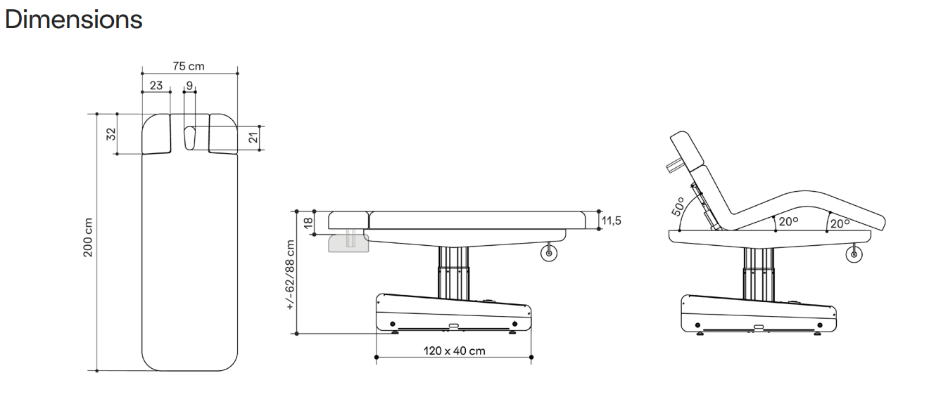 Dimensions Table de spa électrique Naggura S3 PRO